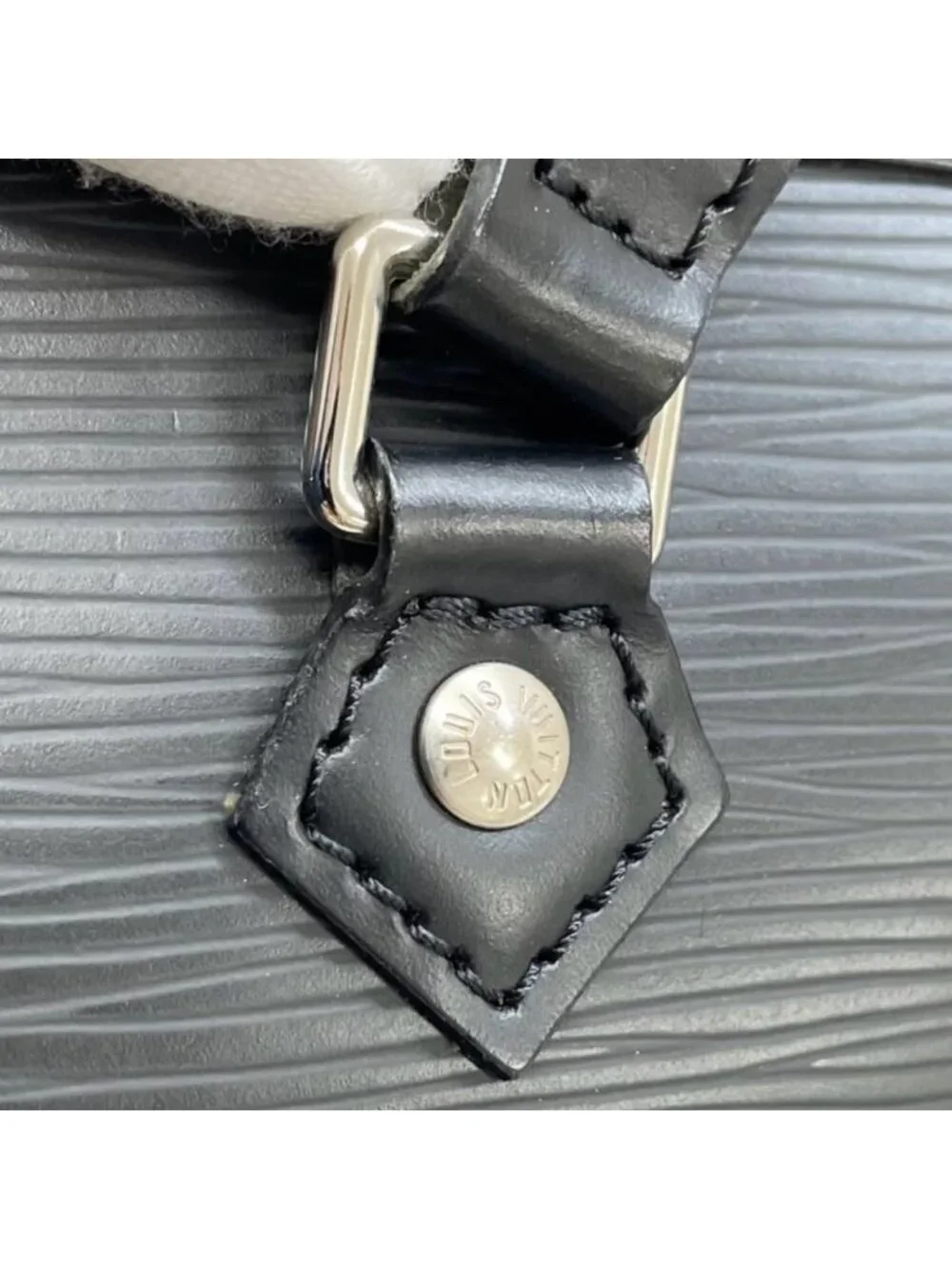 Louis Vuitton Handbag Madeleine PM Tote Noir Shoulder Epi Leather Black Silver